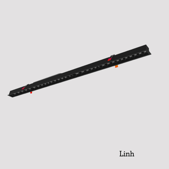 Linh Ultra Anti Glare Recessed Linear Light Slim Grille Light High End Indoor Office Lighting