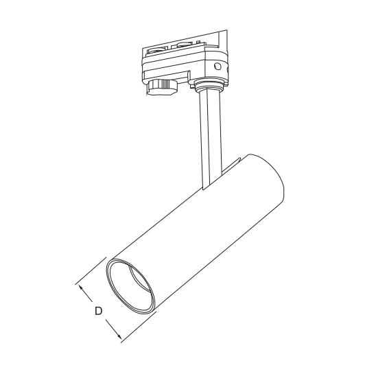 Ceiling Adjustable Spot Zoomable Narr Degree Dimmable COB LED Track Light